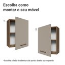 Ver imagem 4 de Armário Aéreo 50cm 1 Porta Rustic/Crema Agata Madesa Rustic/Crema