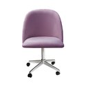 Ver imagem 2 de Poltrona Gaia Cadeira Giratória Rodizio Sala, Quarto, Escritório Recepção - Veludo Roxo