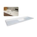 Ver imagem 2 de Pia de Cozinha Mármore Sintético 55x150cm Cuba Fibra:branco