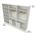 Ver imagem 1 de Kit Closet Armário Colmeia Cabideiro M75 (roupa, Sapateira) VETORIAL MÓVEIS Branco
