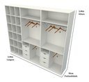Ver imagem 1 de Kit Closet Armário Colmeia Cabideiro M75 (roupa, Sapateira) VETORIAL MÓVEIS Branco