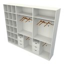Ver imagem 3 de Kit Closet Armário Colmeia Cabideiro M75 (roupa, Sapateira) VETORIAL MÓVEIS Branco