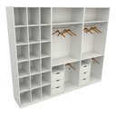 Ver imagem 4 de Kit Closet Armário Colmeia Cabideiro M75 (roupa, Sapateira) VETORIAL MÓVEIS Branco