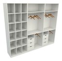 Ver imagem 4 de Kit Closet Armário Colmeia Cabideiro M75 (roupa, Sapateira) VETORIAL MÓVEIS Branco