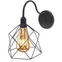 Ver imagem 3 de Luminária Arandela Parede Aramada Cálice Industrial Retro + Lâmpadas Led Vintage Preto