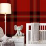 Papel de Parede Xadrez Vermelho Escuro-60x300cm - 2