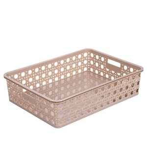 Cesta organizadora retangular palha 4,5 litros Plasutil ref. 15059