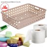 Cesta organizadora retangular palha 4,5 litros Plasutil ref. 15059 - 2
