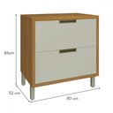 Ver imagem 4 de Balcão de Cozinha Imperatriz 1 Porta 1 Gaveta 100% Mdf Freijó/off White - Nesher