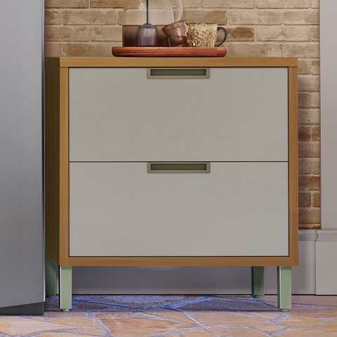 Balcão de Cozinha Imperatriz 1 Porta 1 Gaveta 100% Mdf Freijó/off White - Nesher