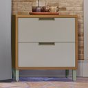 Ver imagem 1 de Balcão de Cozinha Imperatriz 1 Porta 1 Gaveta 100% Mdf Freijó/off White - Nesher