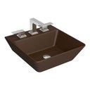 Ver imagem 2 de Cuba de Apoio Lavatório Quadrada com Mesa 42x42cm Marrom Fosco - L.270.22