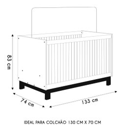 Berço Americano Mini Cama Slim Q Encanto Freijó/branco - Qmovi - 4