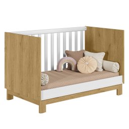 Berço Americano Mini Cama Slim Q Encanto Freijó/branco - Qmovi - 5