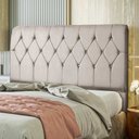Ver imagem 1 de Cabeceira Estofada Box Queen Málaga 1,60cm Vamfer Estofados Veludo Cinza