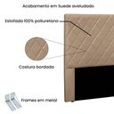Ver imagem 4 de Cabeceira Queen Tina Estofada Fixação no Box Estrutura Mdf-mdp Suede Creme Loja Sheep