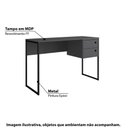 Ver imagem 2 de Escrivaninha Industrial com 2 Gavetas - Grafite