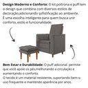 Ver imagem 5 de Poltrona Amamentação Confortável com Puff Ayla Suede Cinza