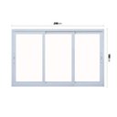 Ver imagem 4 de Janela Correr 3 Folhas Vidro 2,00x1,00m Vidro Temperado 6mm Fábrica do Alumínio