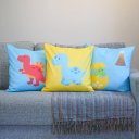 Ver imagem 2 de Kit com 3 Capas para Almofadas Decorativas Infantil Dinossauros