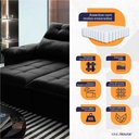 Ver imagem 3 de Sofá Retrátil Reclinável Verona 2,00m Suede Velut Molas Ensacadas - King House
