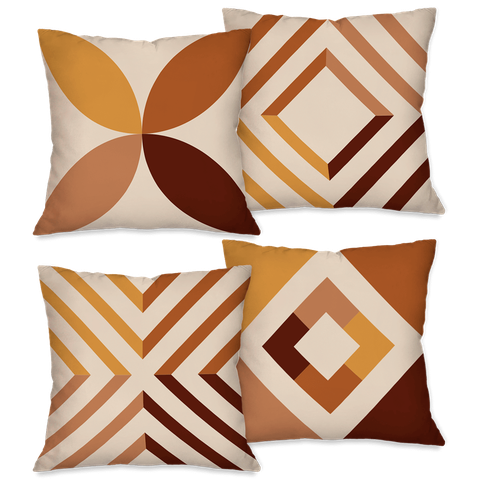 Kit com 4 Capas para Almofadas Decorativas Terra Moderna