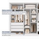 Ver imagem 6 de Guarda Roupa Casal 6 Portas Vidro Refleta e 6 Gavetas MDF Imperiale Premium