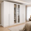 Ver imagem 1 de Guarda Roupa Casal 6 Portas Vidro Refleta e 6 Gavetas MDF Imperiale Premium