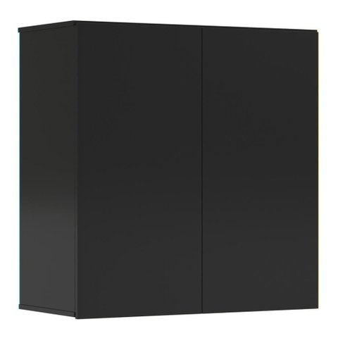 Armário de Cozinha Aéreo 2 Portas 67cm Italy Preto - Ej Móveis