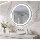 Ver imagem 3 de Espelho Banheiro LED Neutro 50 cm Redondo Touch Luz Ajustável Maquiagem Penteadeira Camarim