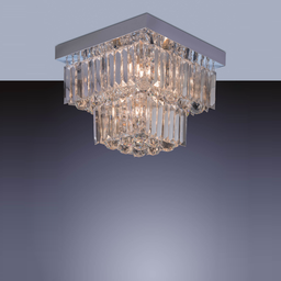 Lustre Plafon de Cristal Legítimo 40cm Quadrado - 2