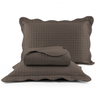 Cobre Leito Colcha Queen 3 Peças Dupla Face Micro Percal 150 Fios Matelado Mosaico Areia - 2