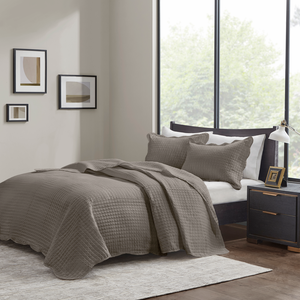 Cobre Leito Colcha Queen 3 Peças Dupla Face Micro Percal 150 Fios Matelado Mosaico Areia