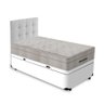 Cama Box Baú com Cabeceira Cassis e Colchão Solteiro Ortobom Airtech Springpocket 88x188x72cm Branco - 1