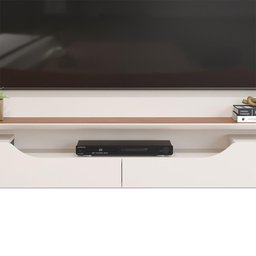 Painel para Tv até 60 Polegadas 2 Portas Levi Dj Móveis Off White/freijó - 3
