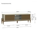 Ver imagem 4 de Rack para Tv até 65 Polegadas Sereno 2 Portas 1 Prateleira Off White/cedro - Olivar Móveis