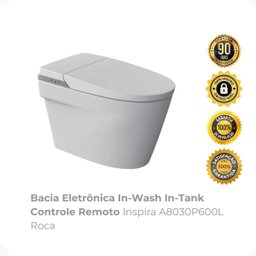 Bacia Eletrônica In-wash In-tank Controle Remoto Inspira A8030p600l Roca - 2