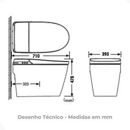 Bacia Eletrônica In-wash In-tank Controle Remoto Inspira A8030p600l Roca - 3