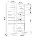 Ver imagem 5 de Closet Casal Sonni R02 3 Gavetas MDF 208cm Branco Lyam Decor