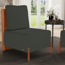 Ver mais imagens de Kit 02 Poltronas Decorativas Sala Estar Living Hungria L02 Couríssimo Camel Linho Verde Musgo -