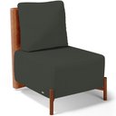 Ver imagem 7 de Kit 02 Poltronas Decorativas Sala Estar Living Hungria L02 Couríssimo Camel Linho Verde Musgo -