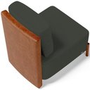 Ver imagem 2 de Kit 02 Poltronas Decorativas Sala Estar Living Hungria L02 Couríssimo Camel Linho Verde Musgo -