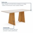 Ver imagem 4 de Conjunto Sala de Jantar 4 Lugares Retangular Tampo Vidro MDF 120x80cm Mesa Lyra e Cadeiras Carol
