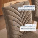 Ver imagem 5 de Conjunto Sala de Jantar 4 Lugares Retangular Tampo Vidro MDF 120x80cm Mesa Lyra e Cadeiras Carol