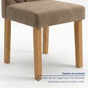 Ver imagem 7 de Conjunto Sala de Jantar 4 Lugares Retangular Tampo Vidro MDF 120x80cm Mesa Lyra e Cadeiras Carol