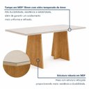 Ver imagem 2 de Conjunto Sala de Jantar 4 Lugares Retangular Tampo Vidro MDF 120x80cm Mesa Lyra e Cadeiras Carol