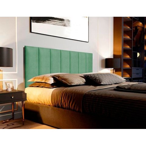 Cabeceira Estofada Suspensa para Cama Queen 1,60 Metros - Verde Menta