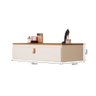 Penteadeira Suspensa Multiuso Console Diana com Puxador em Corino Off-white/nature - 3