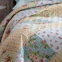 Ver imagem 2 de Kit Cobre Leito Colcha Casa Scarpa Mix Queen Estampado Dupla Face Floral 3 Peças - Mariana