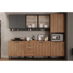 Armário Aéreo P/ Cozinha Alpha 2502 C/ 2 Portas 80cm Freijo/off White - Carraro - 4